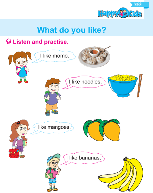 Kindergarten English Listen And Practise