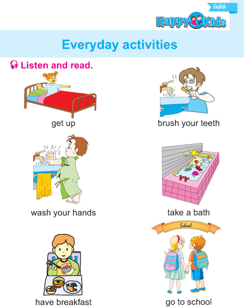 Kindergarten English Everyday Activities