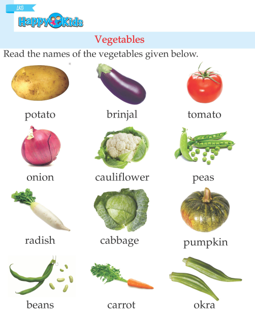 Kindergarten Science Vegetables
