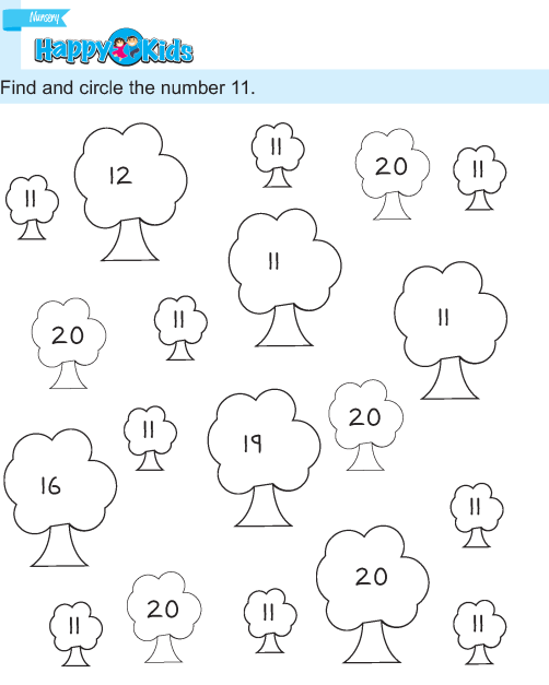 Preschool Number Circle The Number Exercise