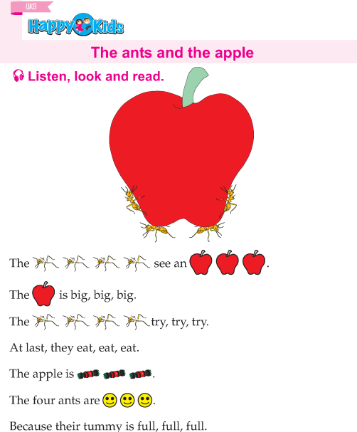 Kindergarten English The Ants And The Apple