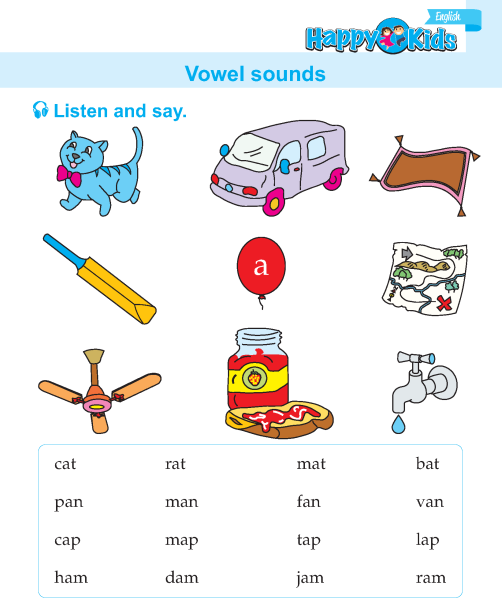 Kindergarten English Vowel Sounds