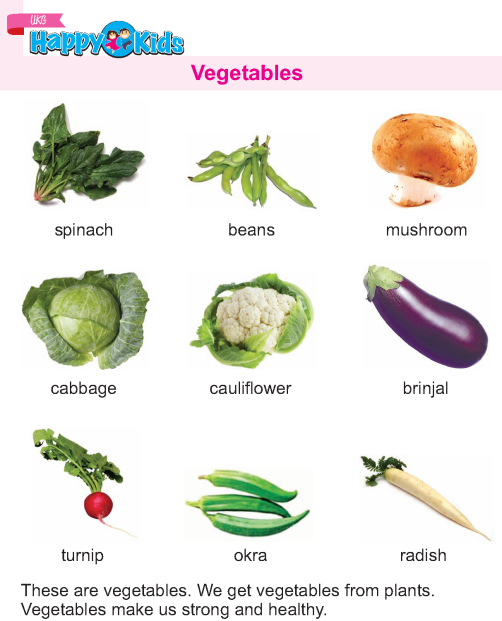 Kindergarten Science Vegetables