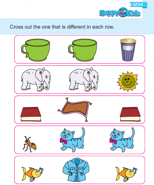 Preschool Skill Cross Out The Different